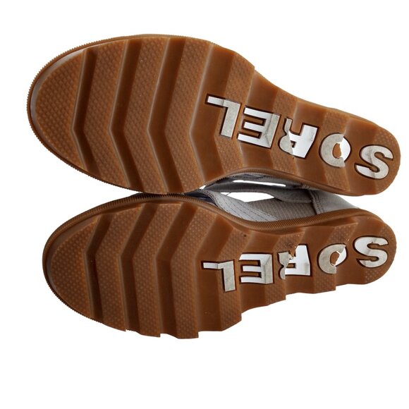 Sorel Joanie II Wedge Lace Up Leather Sandals Size 6.5 Beige Gladiator Kinetic - Picture 6 of 12